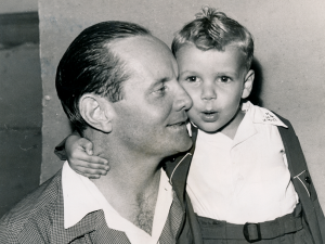 Vintage Photo of Boy with Dad Chuck and Red Barrett Visual Legacy Productions / tellmystory.us